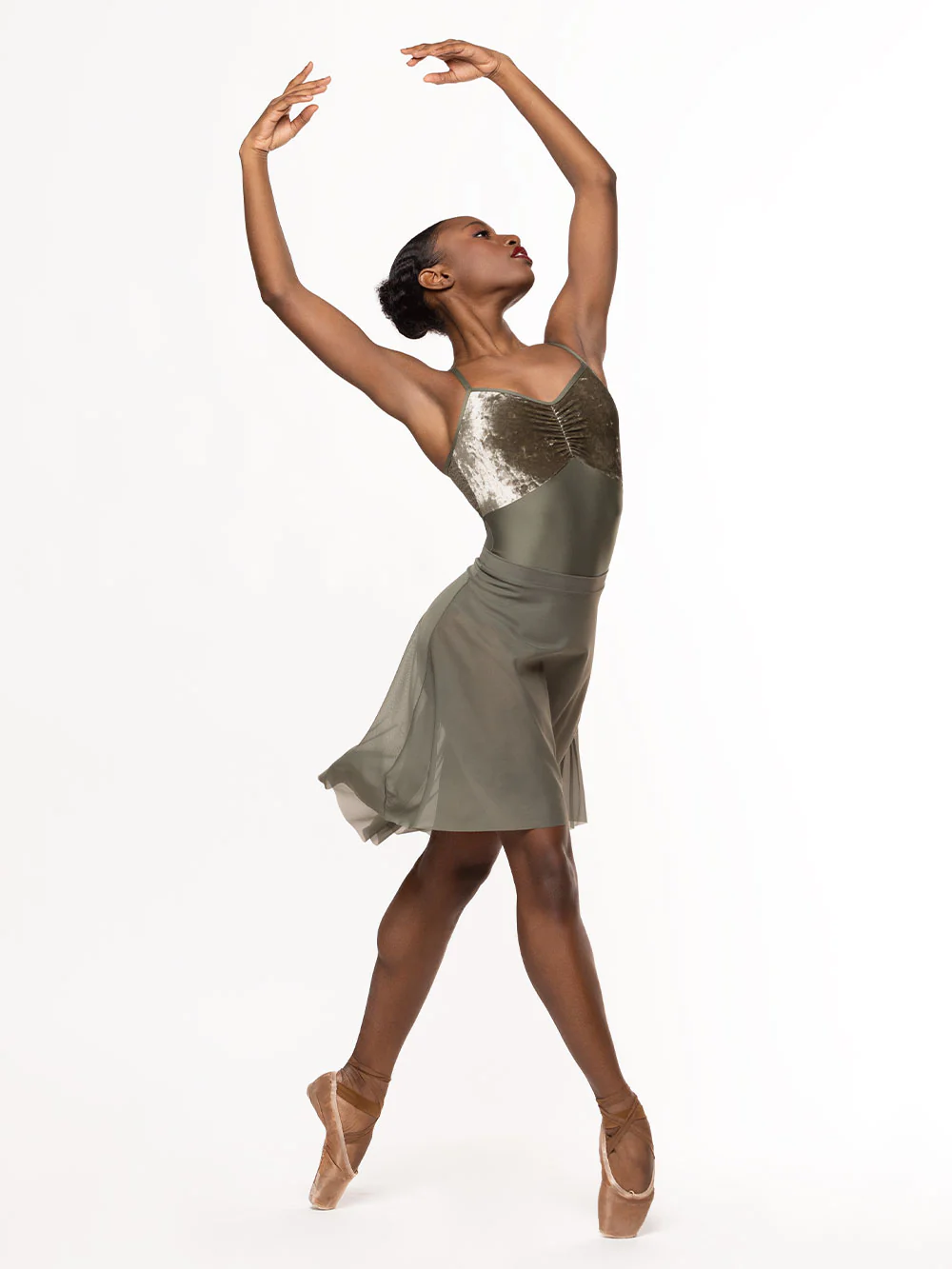 Back Tuck Skirt Dusty Olive Mesh Kids RTW - Image 6
