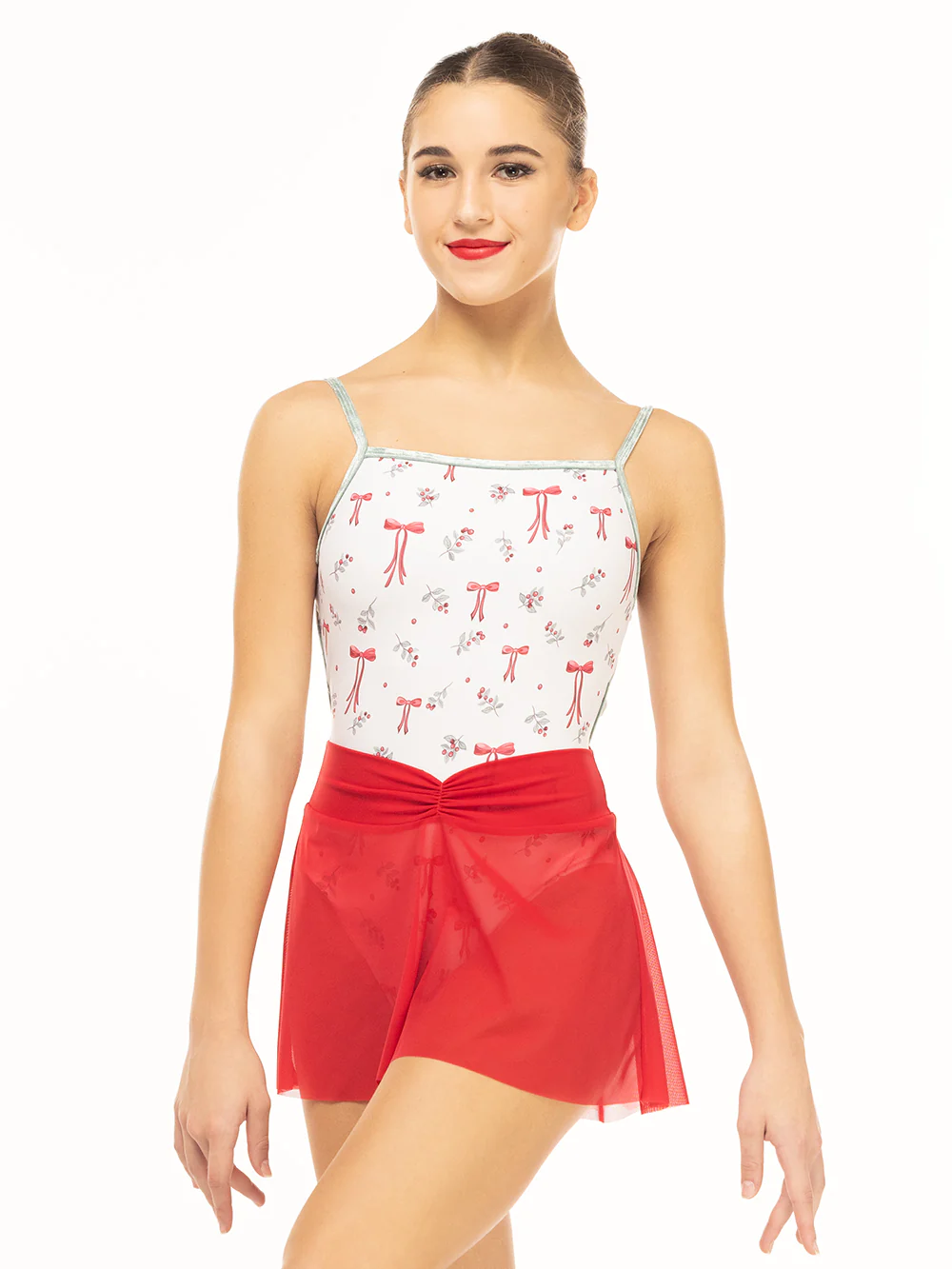 Candy Leotard Christmas Bows Kids RTW - Image 5