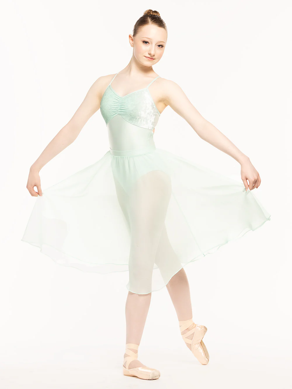 Chiffon Rehearsal Skirt Spearmint Kids RTW - Image 5