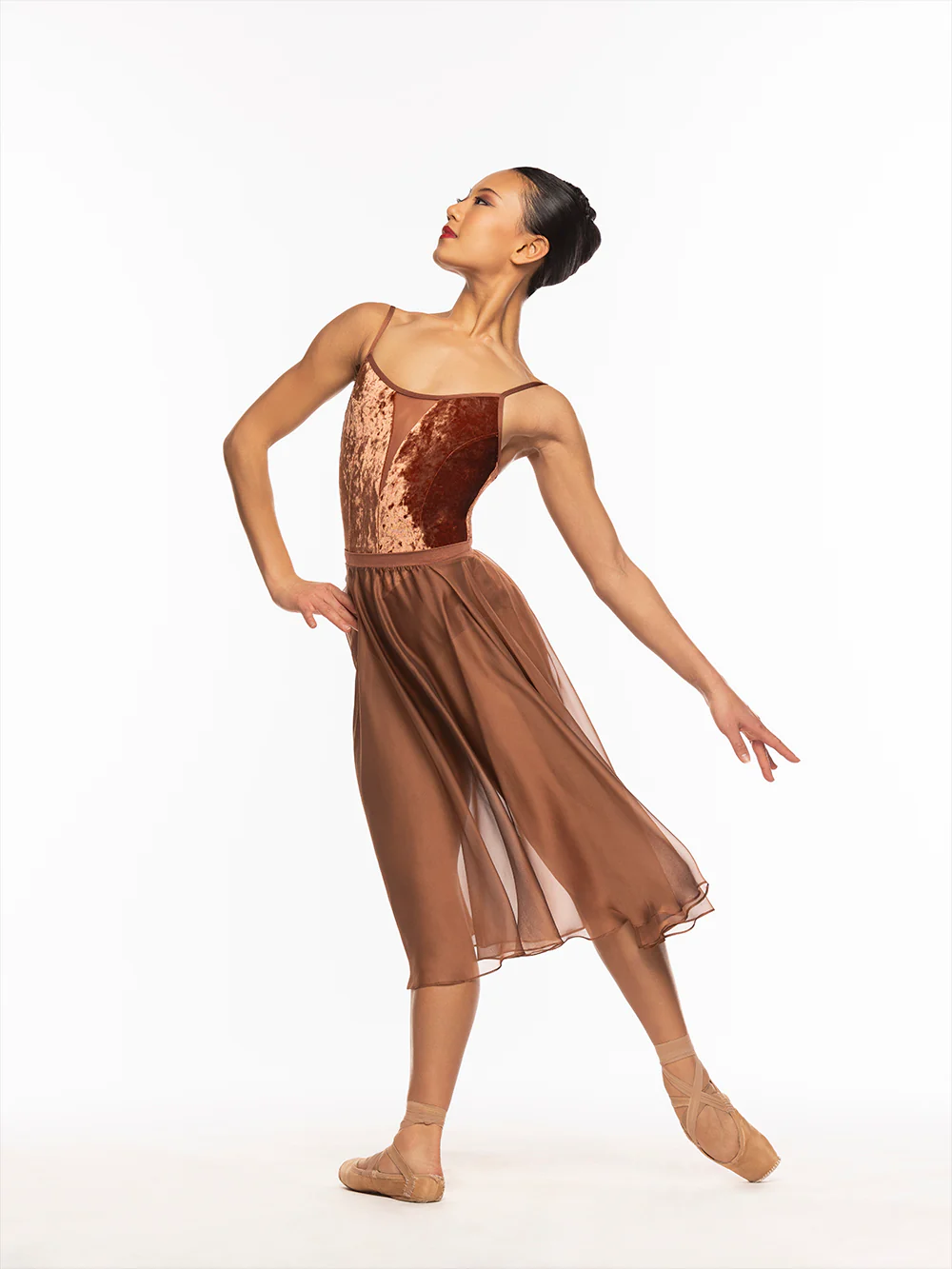 Chloe Leotard Spice Crushed Velvet Kids RTW - Image 3