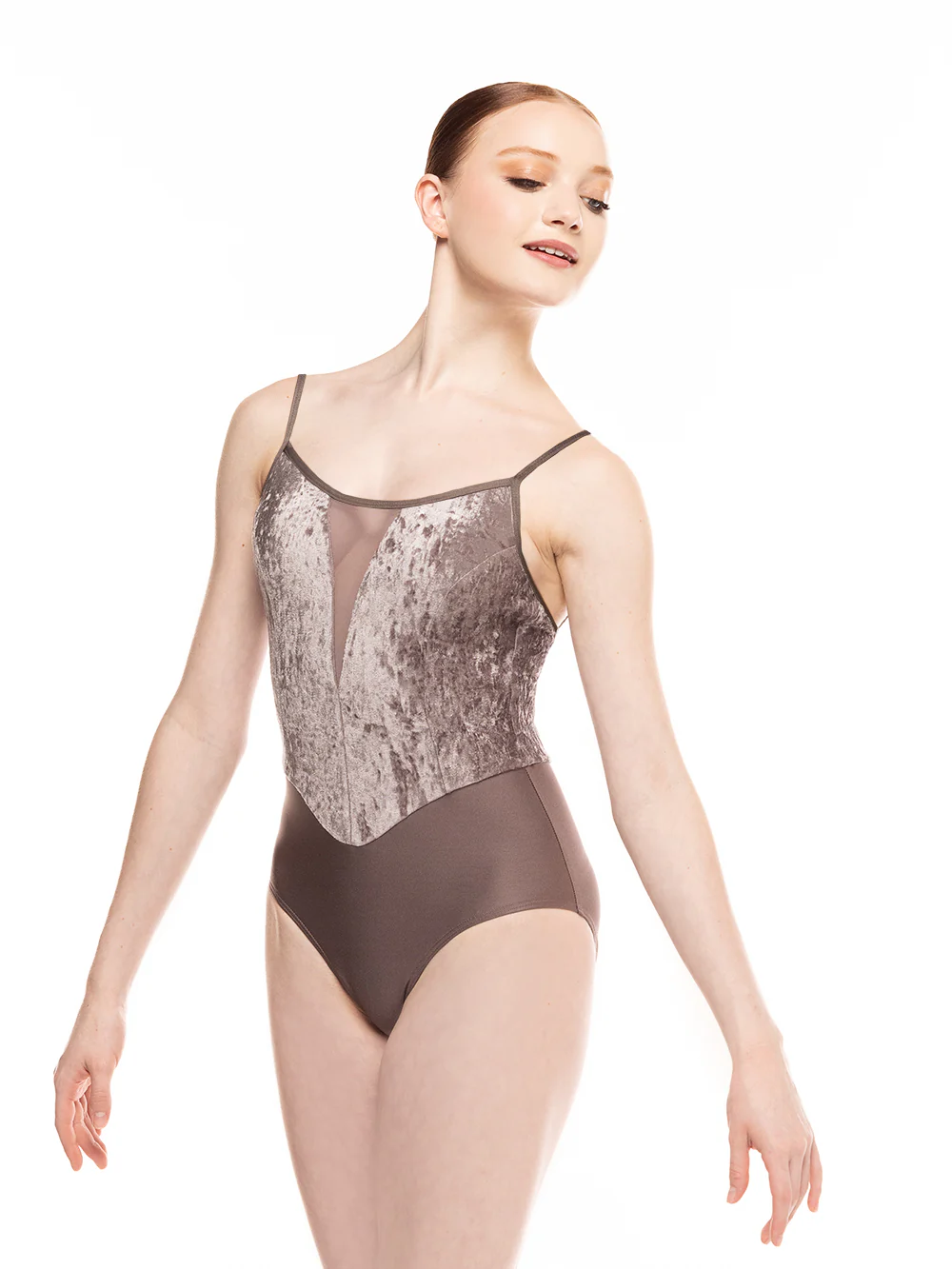 Chloe Leotard Truffle Distressed Velvet RTW - Image 10