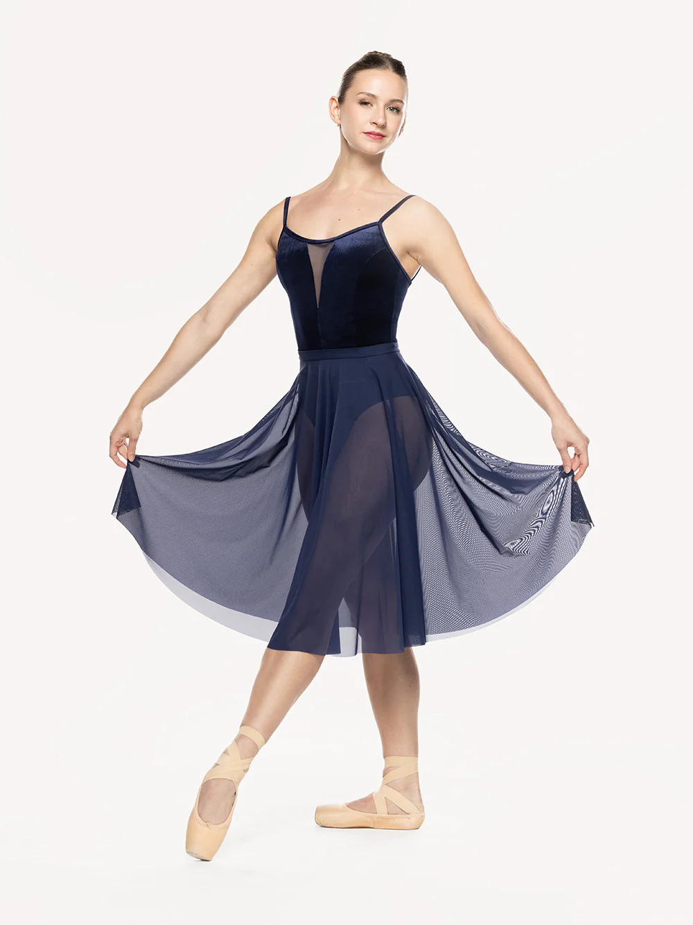 Circle Skirt Dark Navy Mesh RTW - Image 3
