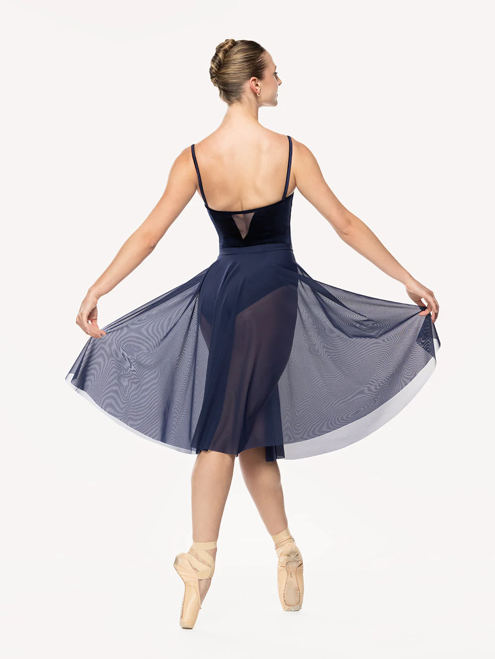 Circle Skirt Dark Navy Mesh RTW - Image 4