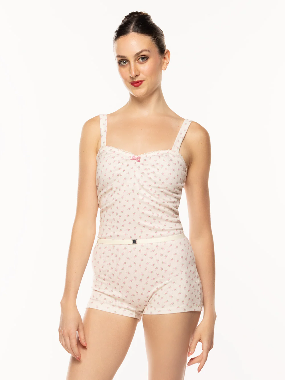 Deven Biketard Knit Cream Pointelle RTW - Image 7