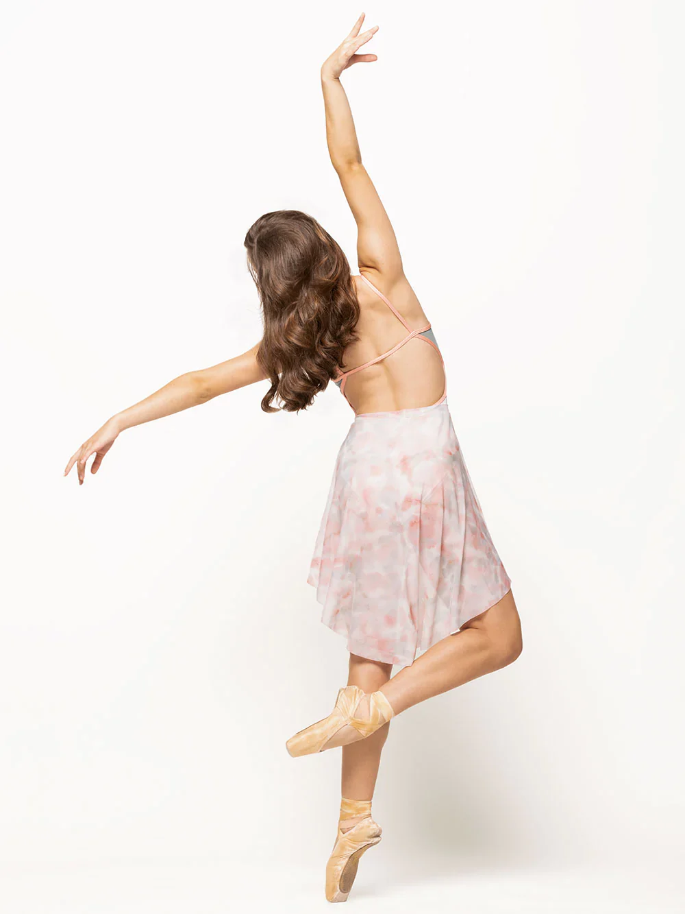Dramatic High-Low Skirt Desert Fog Mesh Kids RTW - Image 2