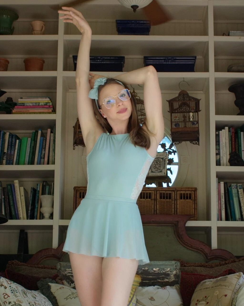 Flare Skirt Misty Blue Mesh RTW - Image 5