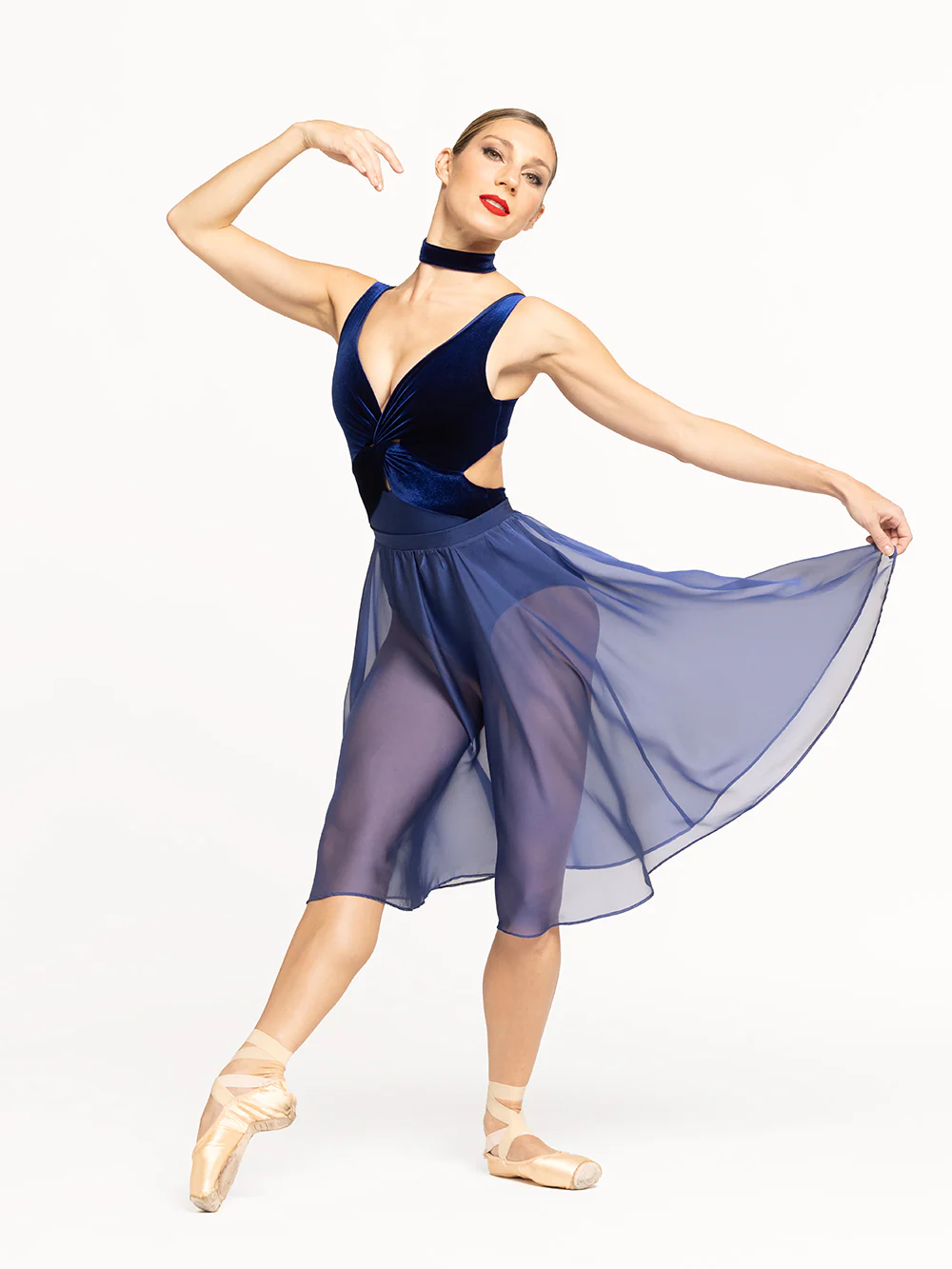 Jackie Leotard Sapphire Velvet Kids RTW - Image 5