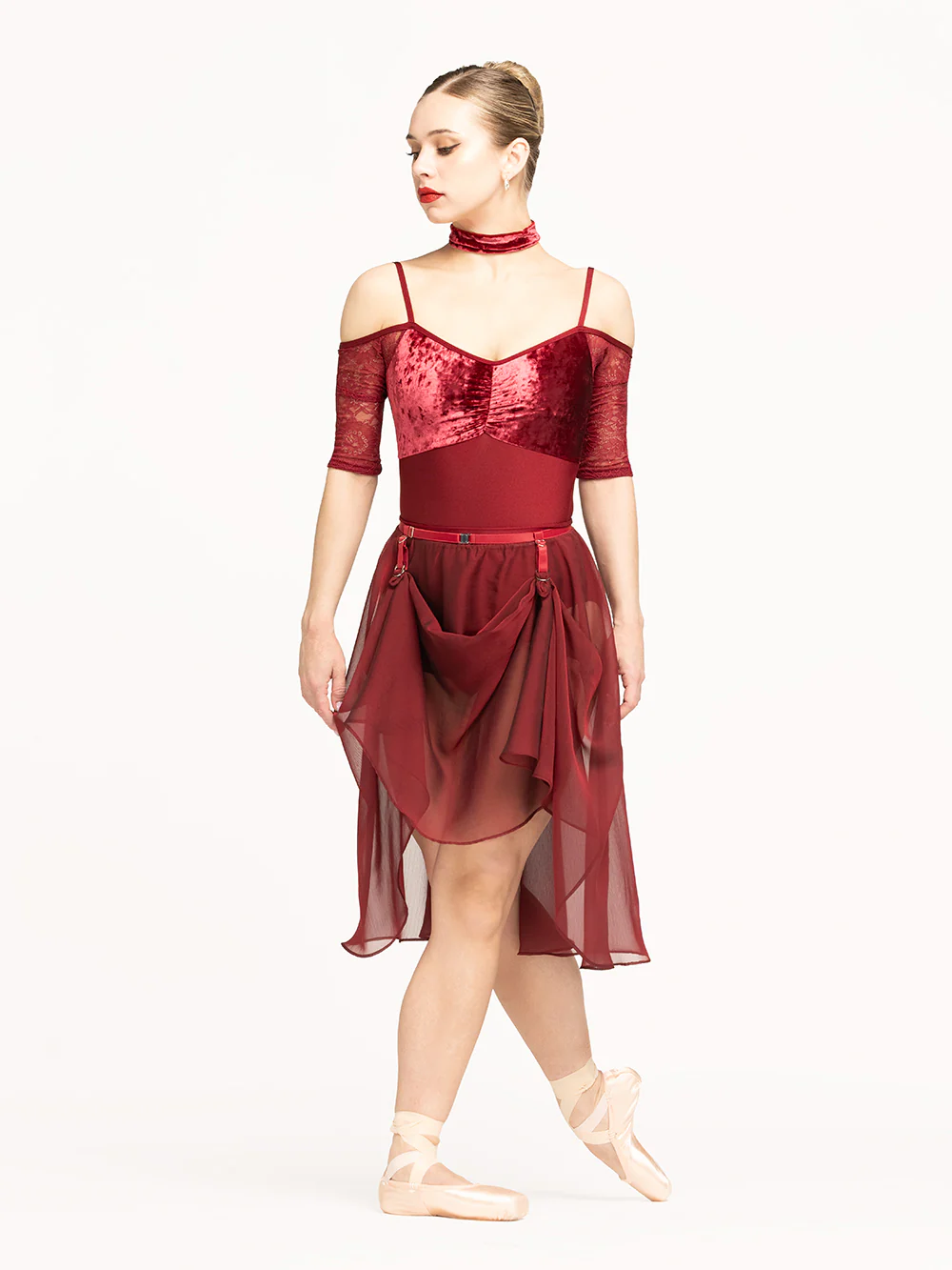 Lola Leotard Garnet Lace RTW - Image 7