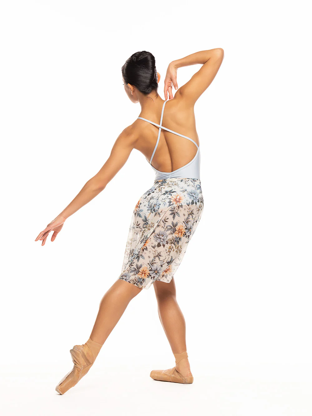 Long High-Low Skirt Feeling Blue Mesh RTW - Image 2