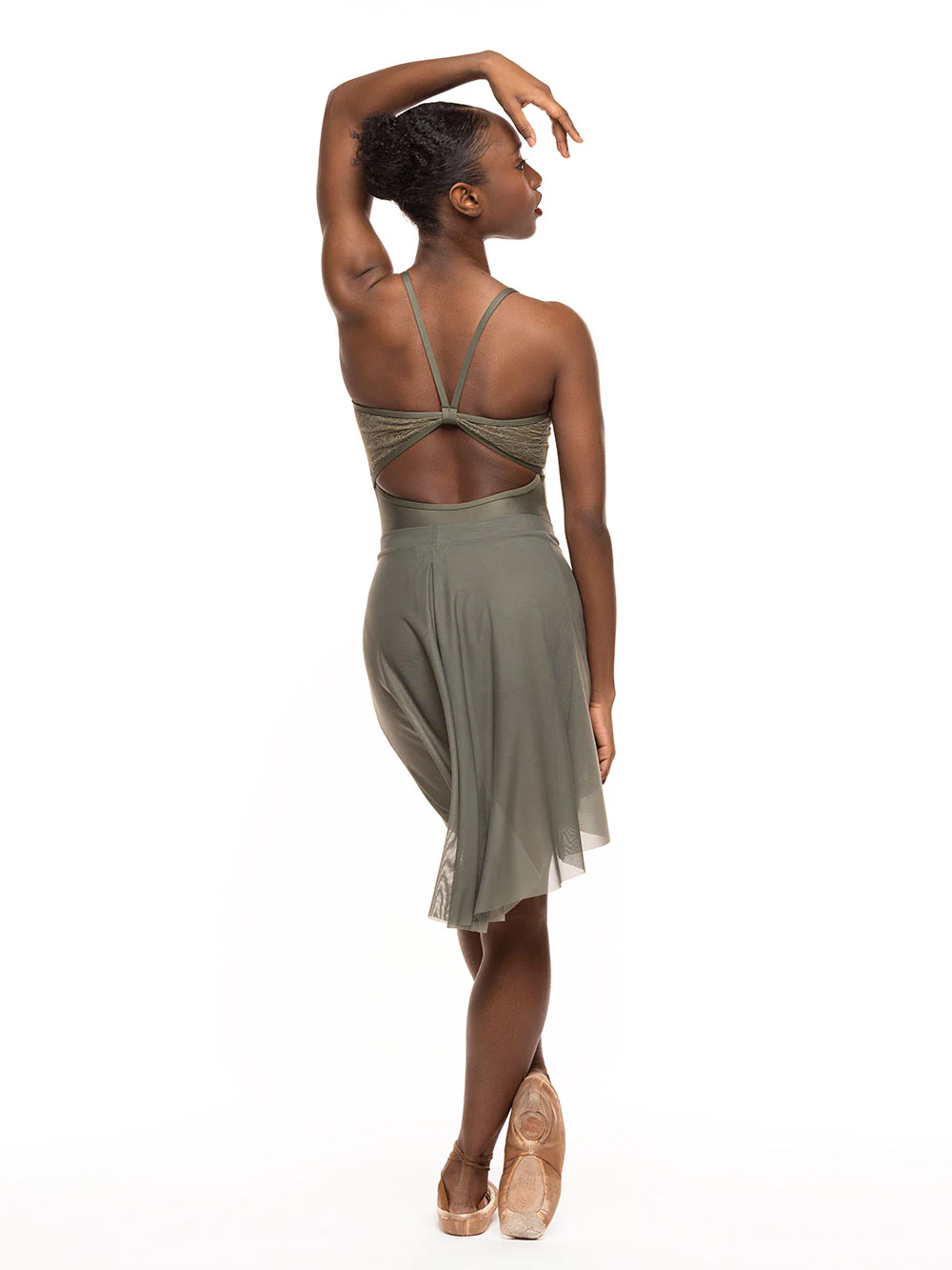 Mackenzie Leotard Dusty Olive Crushed Velvet RTW - Image 5