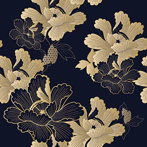 Mandy Dark Navy Blooms Kids Leotard RTW - Image 7