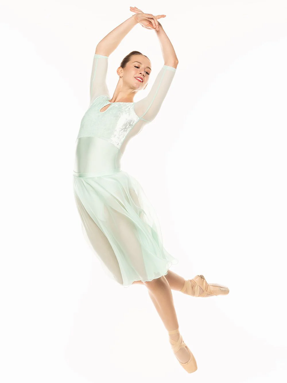 Rendi Leotard Spearmint Crushed Velvet Kids RTW - Image 5