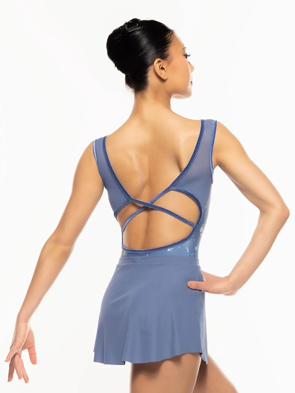 Ribbed Tulip Skirt Blue Steel RTW - Image 2