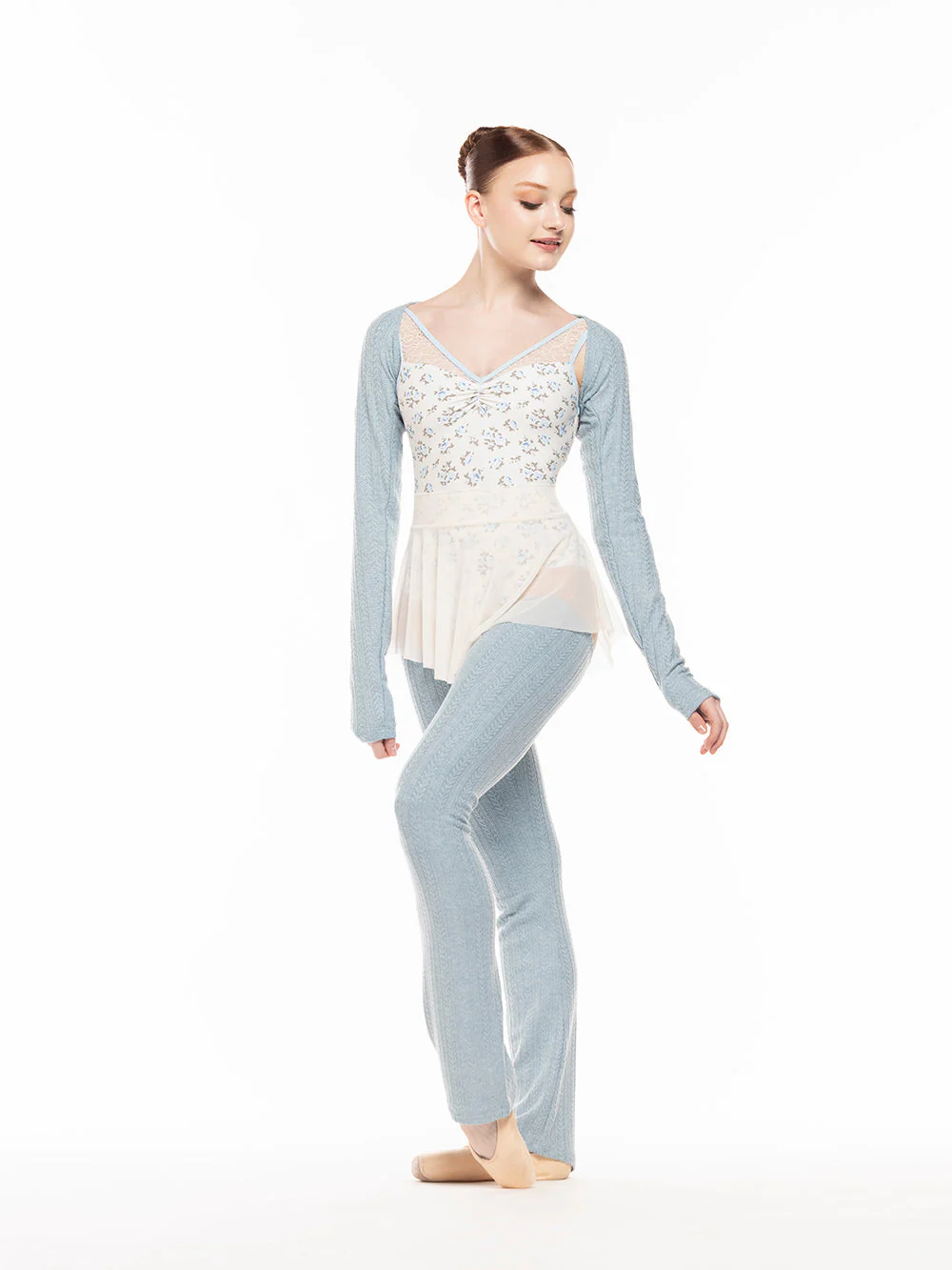Thigh High Leg Warmers Knit Light Blue Kids RTW - Image 3
