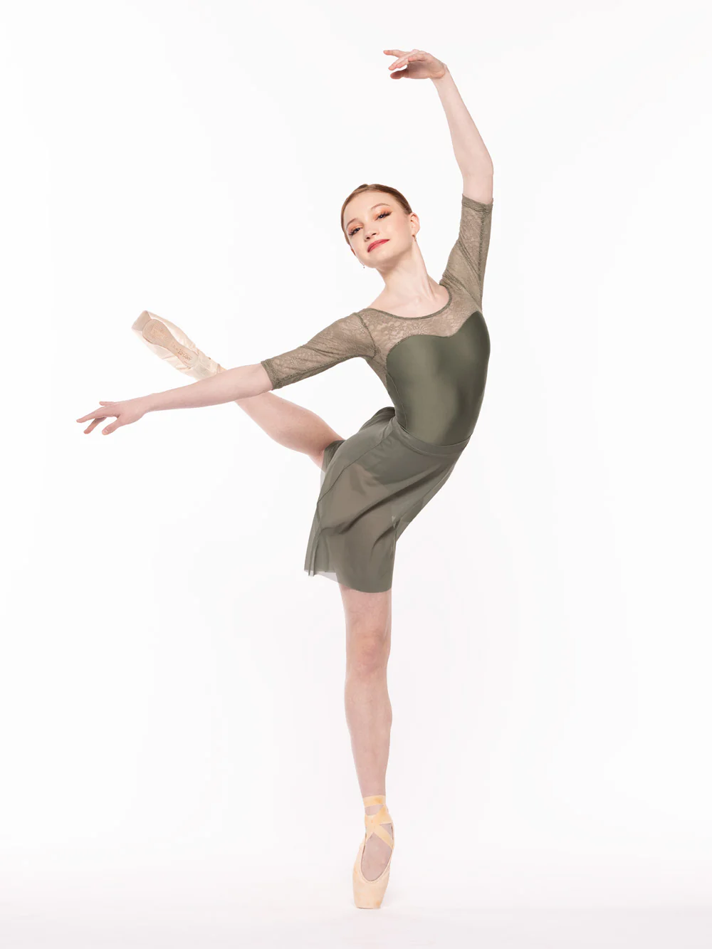 Vinzant Leotard Dusty Olive Zinnia Lace Kids RTW - Image 8
