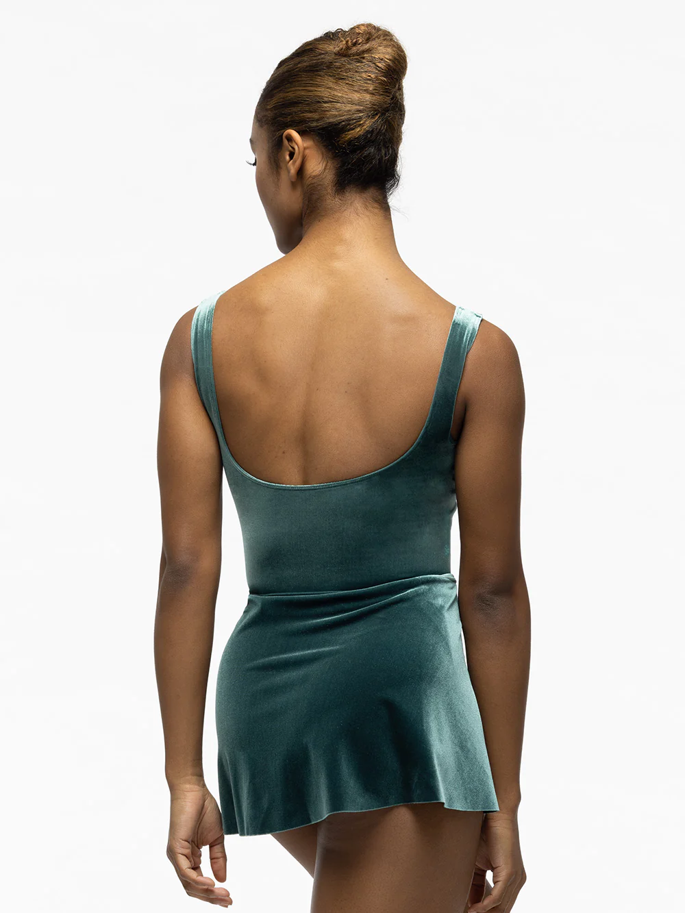 Vienna Short Wrap Skirt Pale Cacti Velvet RTW - Image 2